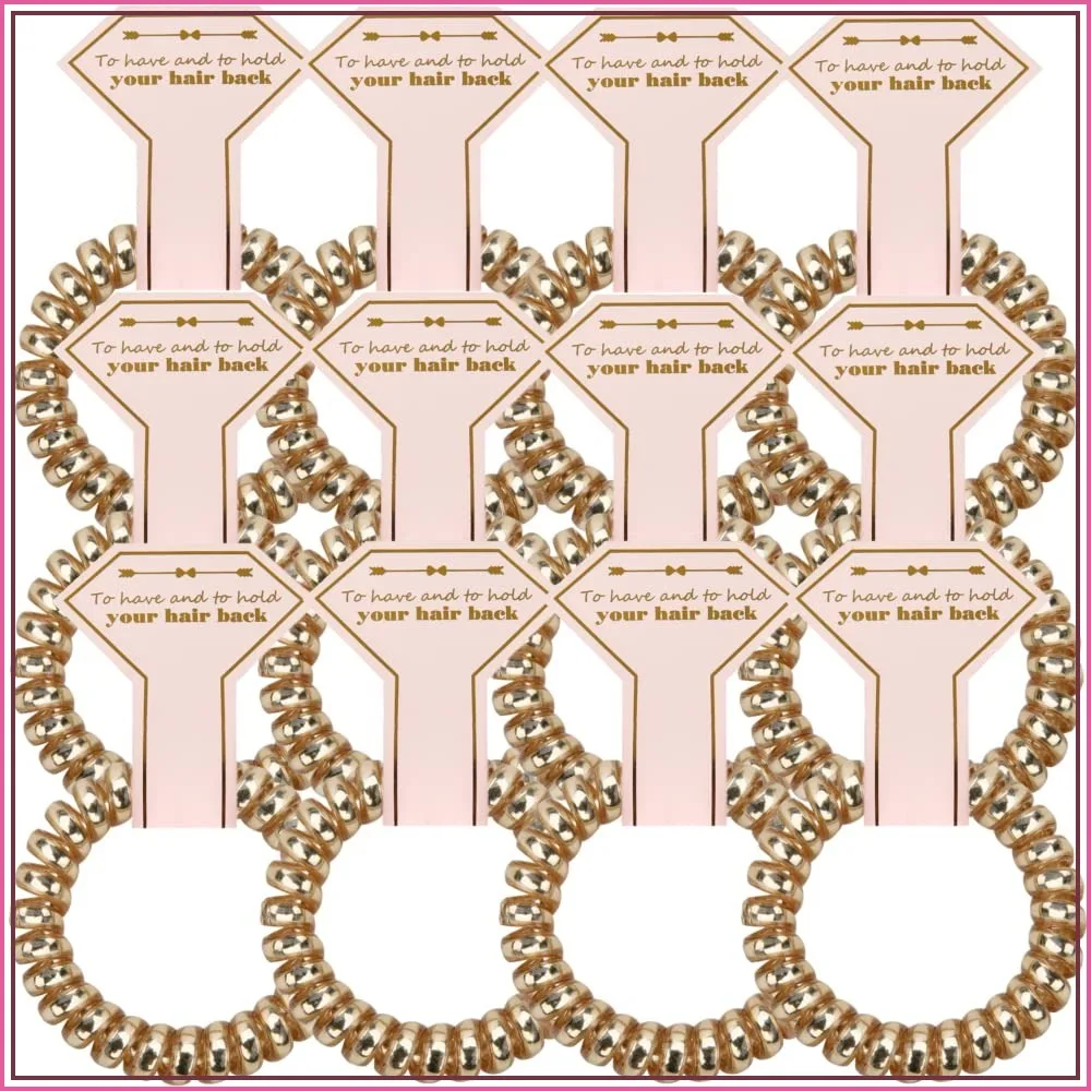 12pcs Spiral Hair Ties, Gold Hair Coils - Bridesmaid Gift for Wedding, Party Favors
12pcs Spiral Hair Ties, Gold Hair Coils - Bridesmaid Gift for Wedding, Party Favors