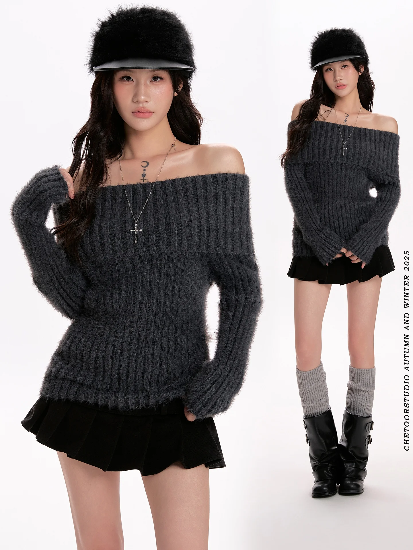 ay One-oulder Thiened Knitted Sweater Women's Autumn Winter New Sle Loose Lazy Sle Furry Warm Top Commute Sle
ay One-oulder Thiened Knitted Sweater Women's Autumn Winter New Sle Loose Lazy Sle Furry Warm Top Commute Sle