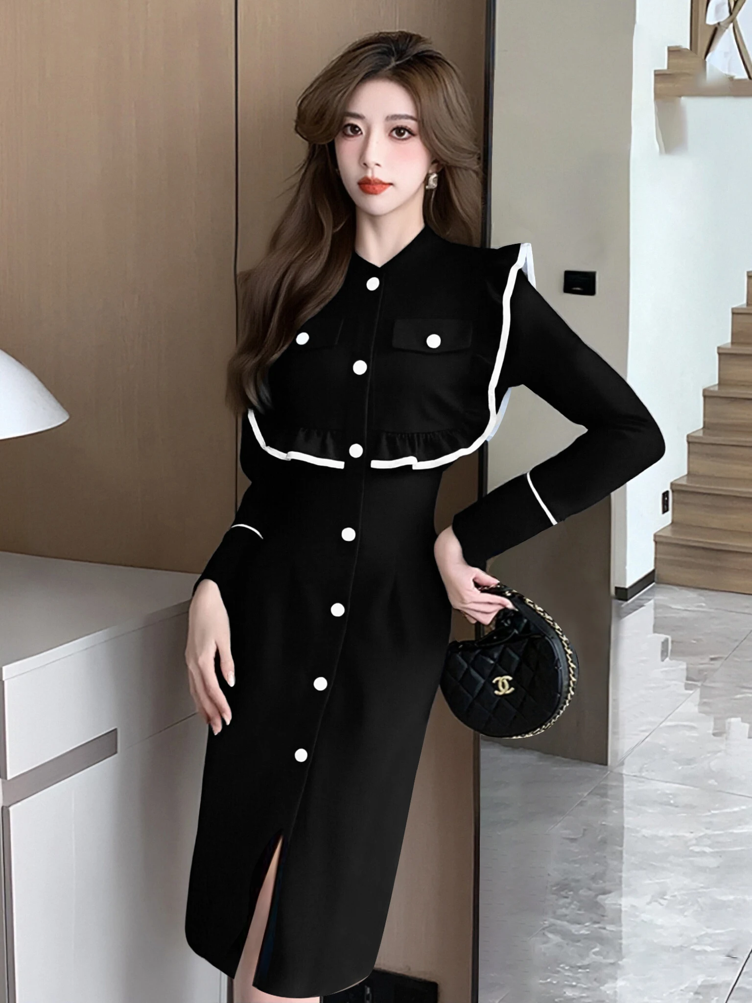 Элегантное длинное платье с драпировкой, завышенной талией, А-силуэтом, повседневное, из полиэстера, осеннее, модное, молодежное
Элегантное длинное платье с драпировкой, завышенной талией, А-силуэтом, повседневное, из полиэстера, осеннее, модное, молодежное