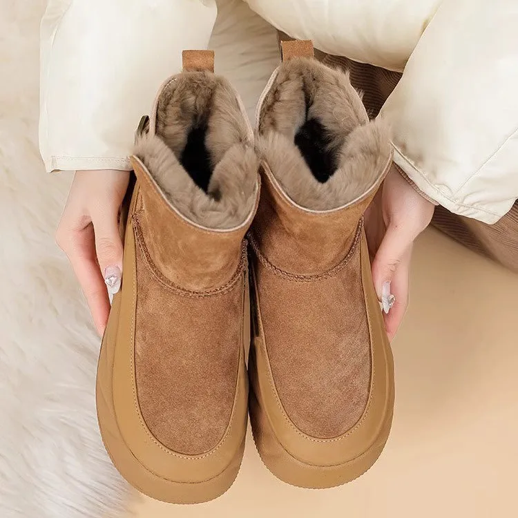 Women's Winter Snow Boots Thickened Fur Lined Mid-Calf Anti-Cold Northeast Cotton Shoes Warm Anti-Slip Casual Style EVA Outsole
Women's Winter Snow Boots Thickened Fur Lined Mid-Calf Anti-Cold Northeast Cotton Shoes Warm Anti-Slip Casual Style EVA Outsole
