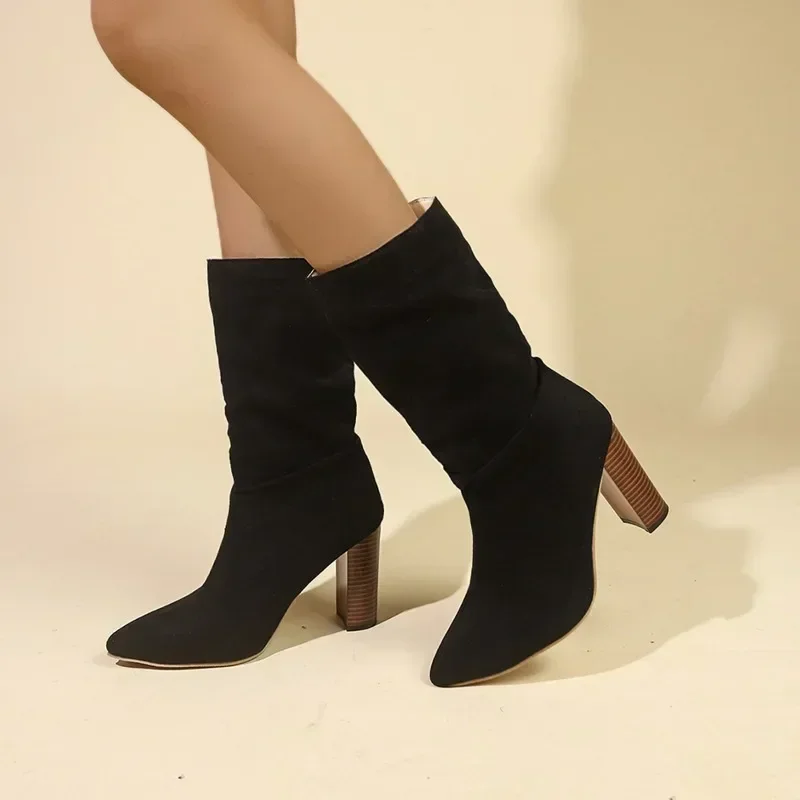 2024 Hot Sale Shoes Ladies Slip-on Women's Boots Fashion Pointed Toe Modern High Quality Plus Size Mid-Calf Boots Zapatos Mujer
2024 Hot Sale Shoes Ladies Slip-on Women's Boots Fashion Pointed Toe Modern High Quality Plus Size Mid-Calf Boots Zapatos Mujer