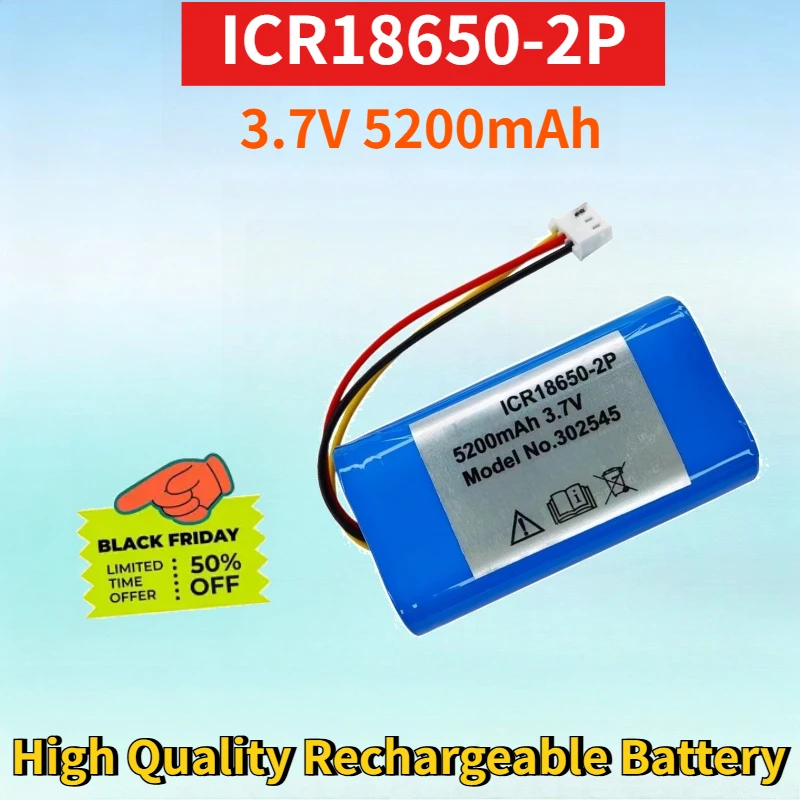 Newest ICR18650-2P 3.7V 5200mAh Lithium-ion Rechargeable Battery for 302545 High Quality High Capacity Replacement Battery
Newest ICR18650-2P 3.7V 5200mAh Lithium-ion Rechargeable Battery for 302545 High Quality High Capacity Replacement Battery