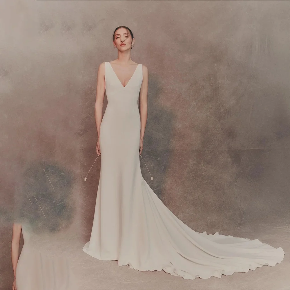 Evening Dresses V Neck Sleeveless Mermaid Dress Backless Ruffled Prom Dresses Formal Party Gowns Women's Elegant Evening Gowns
Evening Dresses V Neck Sleeveless Mermaid Dress Backless Ruffled Prom Dresses Formal Party Gowns Women's Elegant Evening Gowns