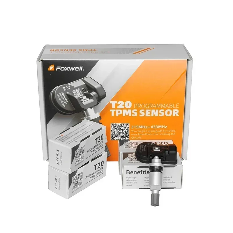 Foxwell T20 TPMS Sensor Programmable Universal 315/433Mhz Tire Pressure Sensors TPMS Pressure Monitoring System Sensors
Foxwell T20 TPMS Sensor Programmable Universal 315/433Mhz Tire Pressure Sensors TPMS Pressure Monitoring System Sensors