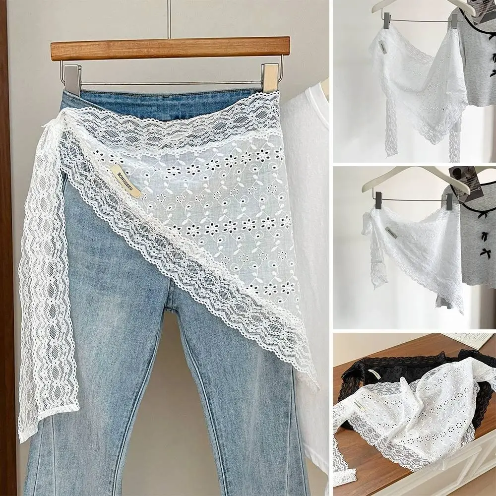 Drawstring Design Lace Gauze Skirt Elegant Korean Style Floral Skirt High Waist Irregular Side Tie Up Spicy Girl Apron Summer
Drawstring Design Lace Gauze Skirt Elegant Korean Style Floral Skirt High Waist Irregular Side Tie Up Spicy Girl Apron Summer