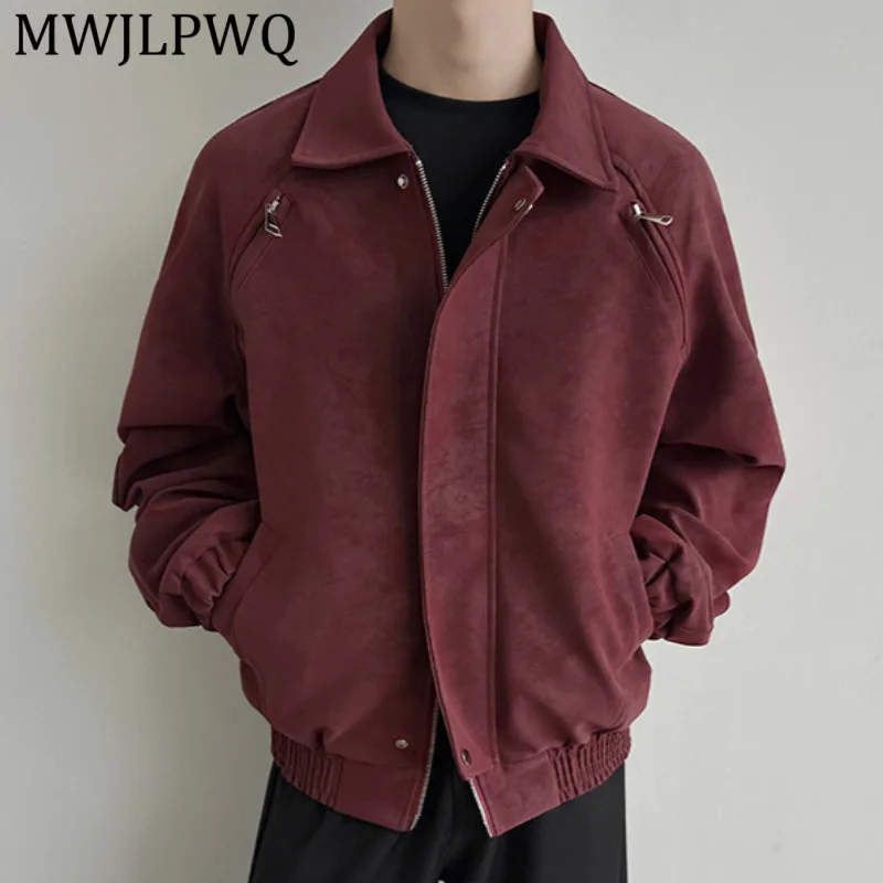 MWJLPWQ Mens Streetwear Faux Suede Bomber Jacket With Zipper Details And Collar For Minimalist And Retro Fashion Autumn 15752
MWJLPWQ Mens Streetwear Faux Suede Bomber Jacket With Zipper Details And Collar For Minimalist And Retro Fashion Autumn 15752