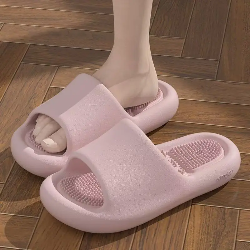 New Women Bathroom Slippers Men Massage Shoes Soft EVA Comfortable Indoor Non-Slip Flats Couples Thick Sole Summer Slippers
New Women Bathroom Slippers Men Massage Shoes Soft EVA Comfortable Indoor Non-Slip Flats Couples Thick Sole Summer Slippers