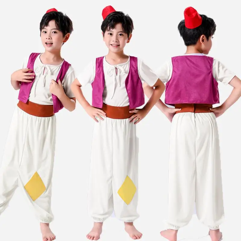 Thousand And One Nights Genie Prince Cosplay Costume Aladdin Lamp Children's Performance Outfit loween ow Costume
Thousand And One Nights Genie Prince Cosplay Costume Aladdin Lamp Children's Performance Outfit loween ow Costume