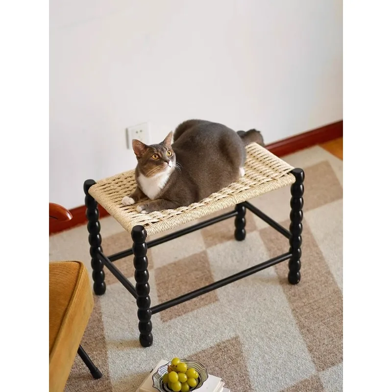 Medium and retro solid wood rope stool, entrance to the entrance, shoe change living room, sofa side coffee table, bedside table
Medium and retro solid wood rope stool, entrance to the entrance, shoe change living room, sofa side coffee table, bedside table