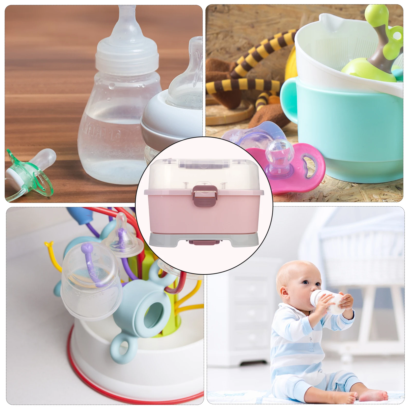 1pc Baby Bottle Storage Box Milk Bottle Case Drying Rack Organizer Baby Supplies Container Pacifier Storage Lightweight Sealing
1pc Baby Bottle Storage Box Milk Bottle Case Drying Rack Organizer Baby Supplies Container Pacifier Storage Lightweight Sealing