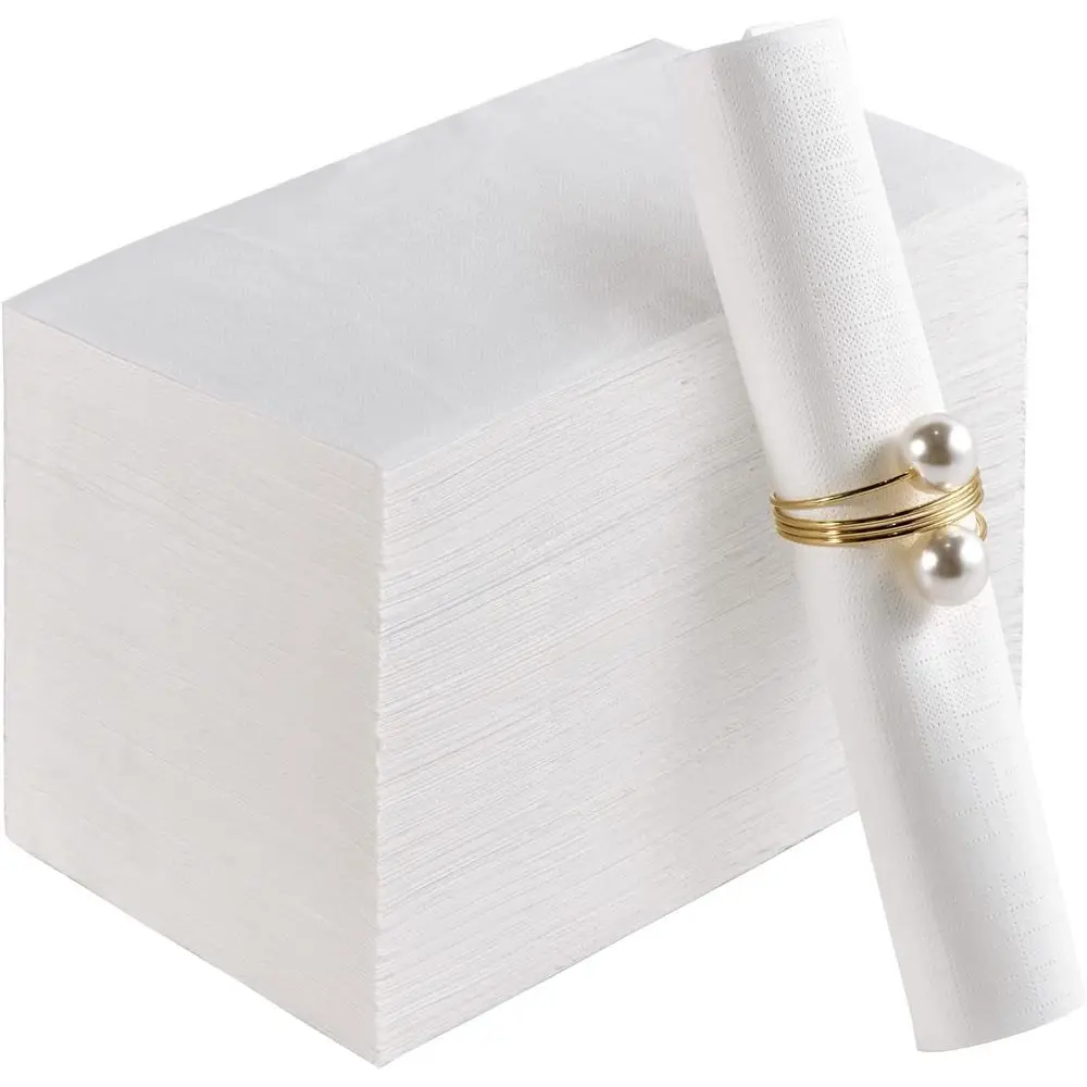 100 Pack 3-Ply Premium Quality White Dinner Napkins, Absorbent for Kitchen, Parties, and Events
100 Pack 3-Ply Premium Quality White Dinner Napkins, Absorbent for Kitchen, Parties, and Events