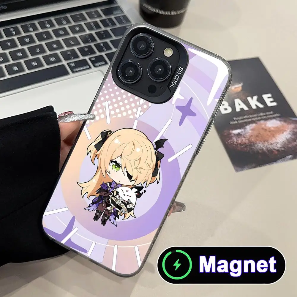 Game GI Fischl Phone Case for iPhone 17 16 15 14 13 12 11 Air Pro Max Plus Colorful Silver Magnet Cover
Game GI Fischl Phone Case for iPhone 17 16 15 14 13 12 11 Air Pro Max Plus Colorful Silver Magnet Cover