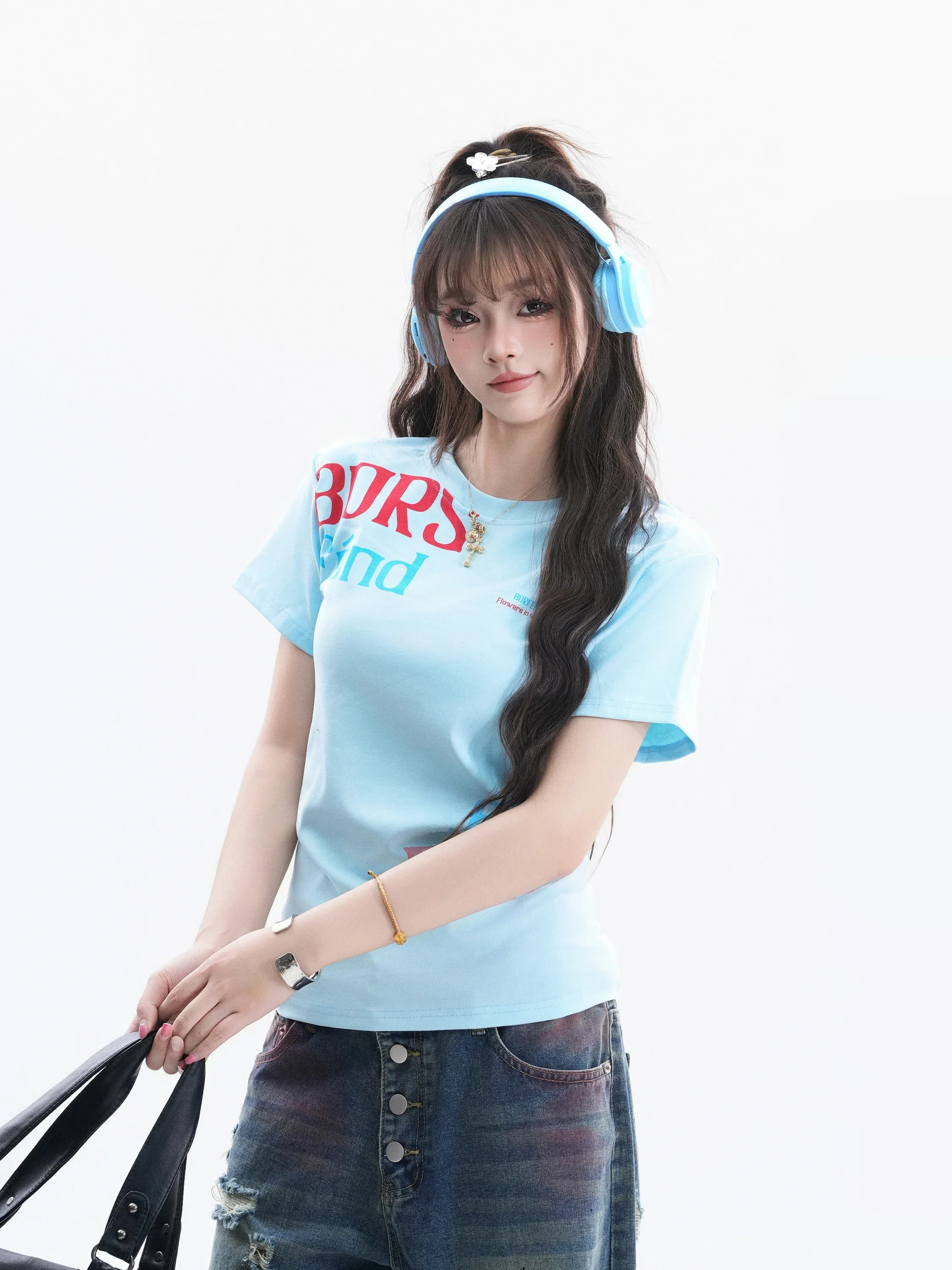 Retro American Color Block Letter T-Shirt Women's Summer Slimming Design Short Sleeve Couple's Top Casual Style Cotton Blend
Retro American Color Block Letter T-Shirt Women's Summer Slimming Design Short Sleeve Couple's Top Casual Style Cotton Blend