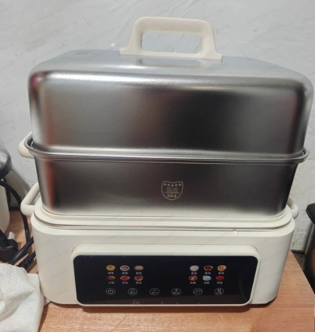 17L Stainless Steel Electric Steamer Household Multi-functional Three-layer Large-capacity Steamer New Cooking Integrated Pot
17L Stainless Steel Electric Steamer Household Multi-functional Three-layer Large-capacity Steamer New Cooking Integrated Pot