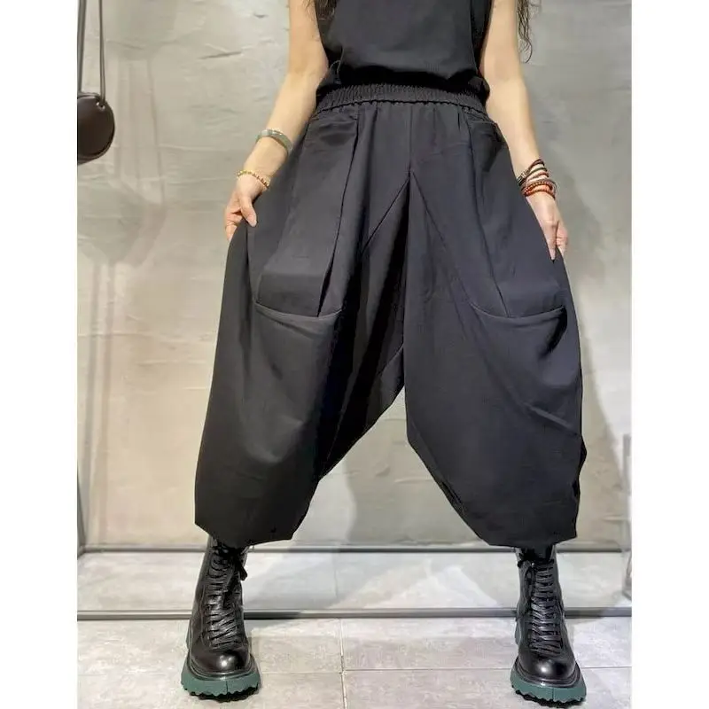 Baggy Pants Black Harajuku 2026 Summer New Solid Elastic Waist Loose Casual Capri Pants Korean Style Streetwear Women Clothing
Baggy Pants Black Harajuku 2026 Summer New Solid Elastic Waist Loose Casual Capri Pants Korean Style Streetwear Women Clothing