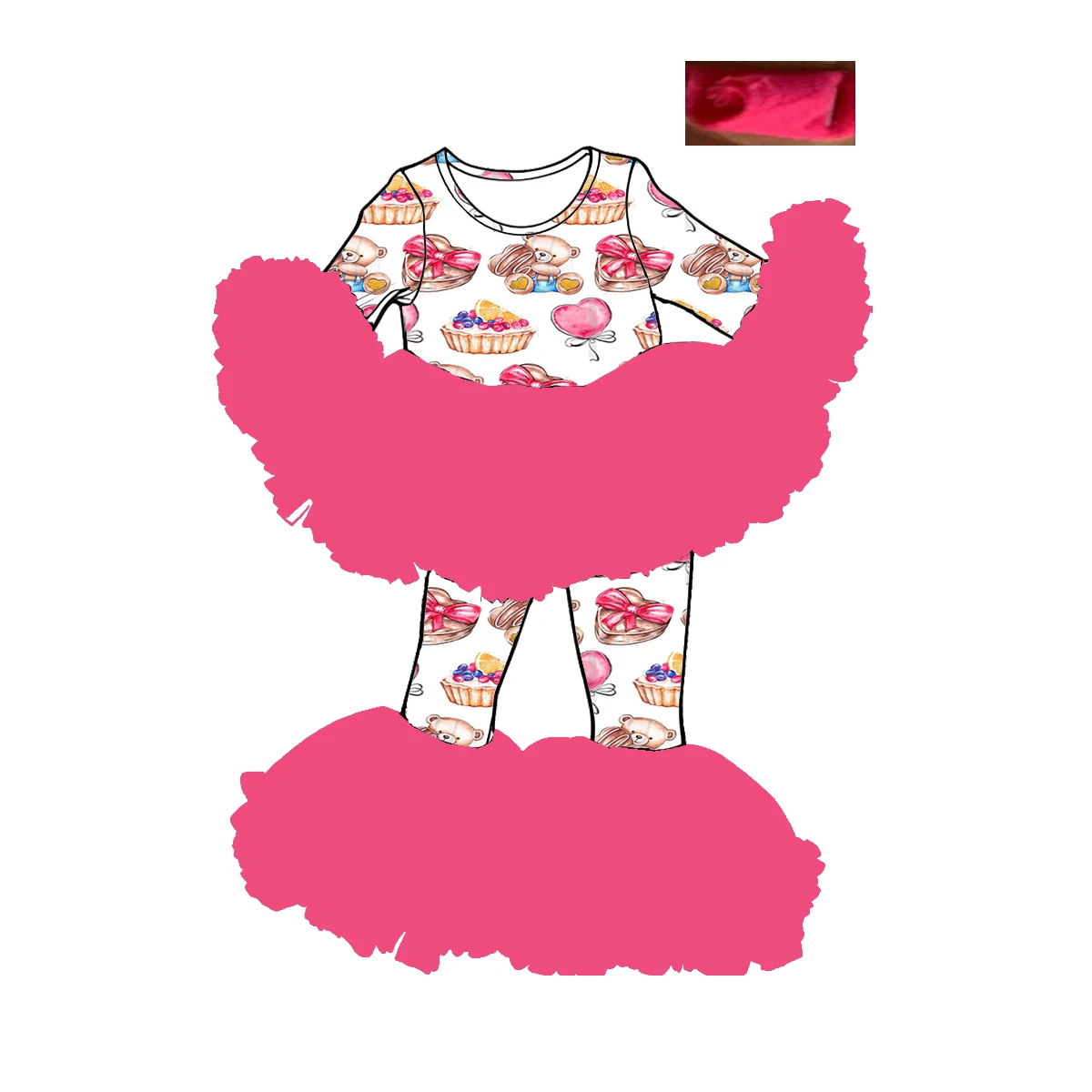 Kids Double-layer mesh long-sleeved pants set girls' Valentine's Day pie cartoon heart print milk silk custom wholesale
Kids Double-layer mesh long-sleeved pants set girls' Valentine's Day pie cartoon heart print milk silk custom wholesale