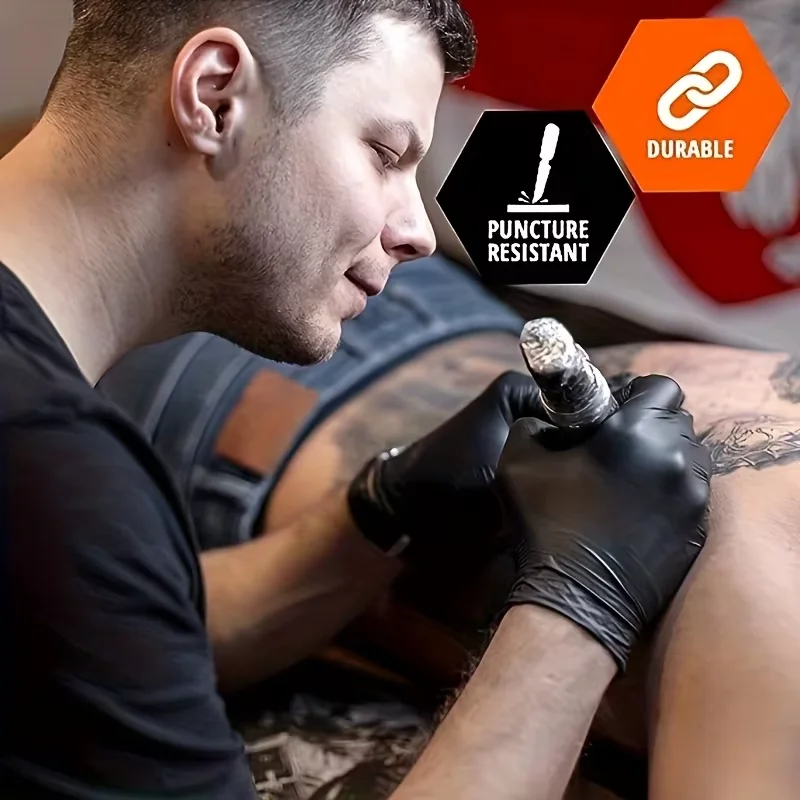 Super Flexible Black Nitrile Gloves Disposable Durable Wear-Resistant Gloves for Tattoo Workstation and Piercing
Super Flexible Black Nitrile Gloves Disposable Durable Wear-Resistant Gloves for Tattoo Workstation and Piercing
