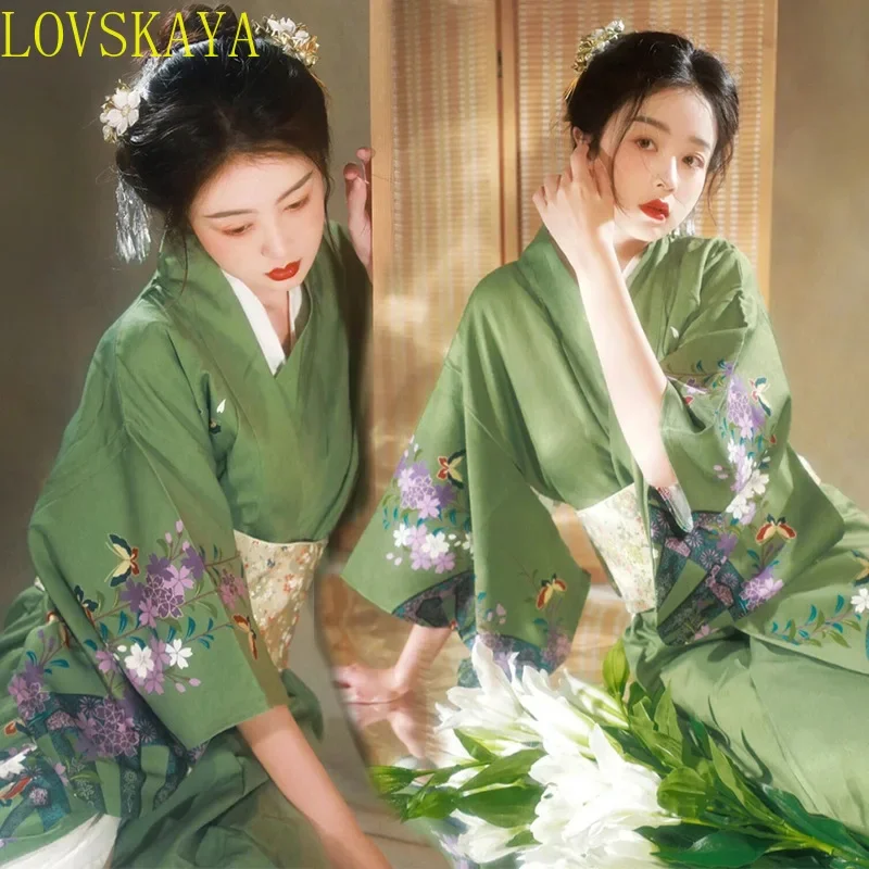 Traditional Japanese Kimono with Printed Floral Dress, Women's Clothing, Geisha, Hiroshi Japanese Kimono Set
Traditional Japanese Kimono with Printed Floral Dress, Women's Clothing, Geisha, Hiroshi Japanese Kimono Set