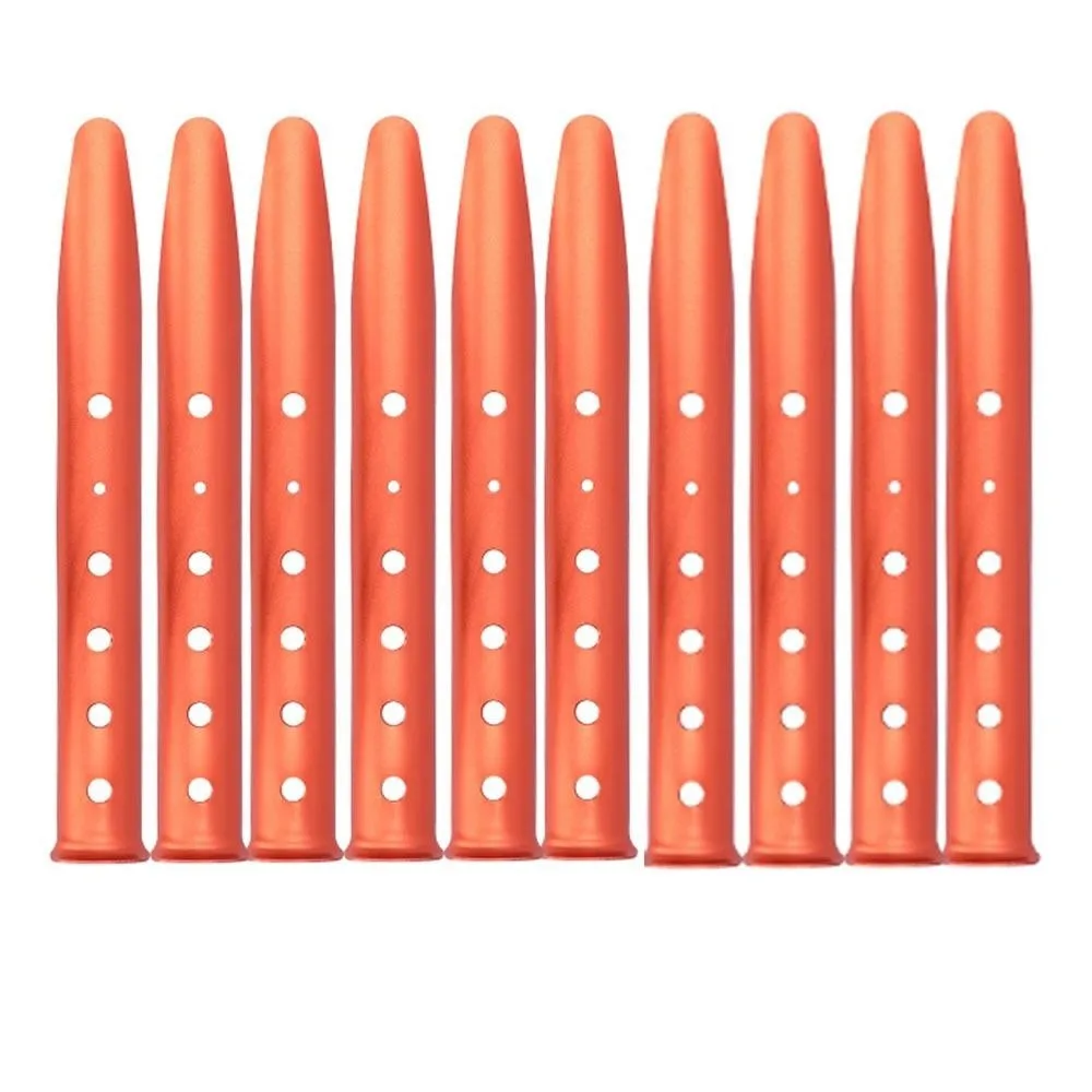 10 Pcs Durable Aluminum Alloy Tent Stakes Lightweight Orange Ground Nails Heavy Duty Camping Ground Stakes Camping
10 Pcs Durable Aluminum Alloy Tent Stakes Lightweight Orange Ground Nails Heavy Duty Camping Ground Stakes Camping