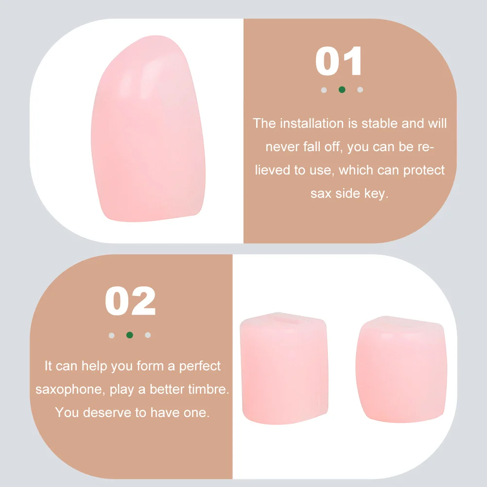 6Pcs Sax Side Key Riser Pads Perfect Timbre Enhancer for Daily Use and Concerts High Quality Silicone Material