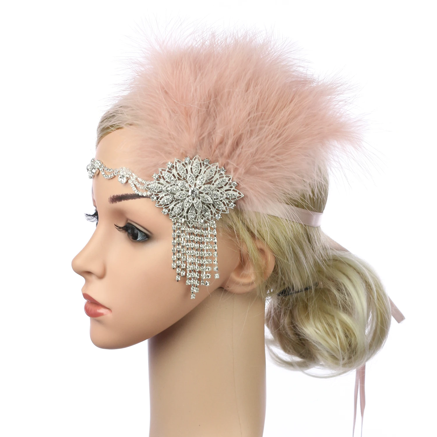 Stonefans Vintage Gatsby White Feather Flapper Headband Wedding Accessories Inspired Crystal Flower Tassel Hair Chain for Women
Stonefans Vintage Gatsby White Feather Flapper Headband Wedding Accessories Inspired Crystal Flower Tassel Hair Chain for Women