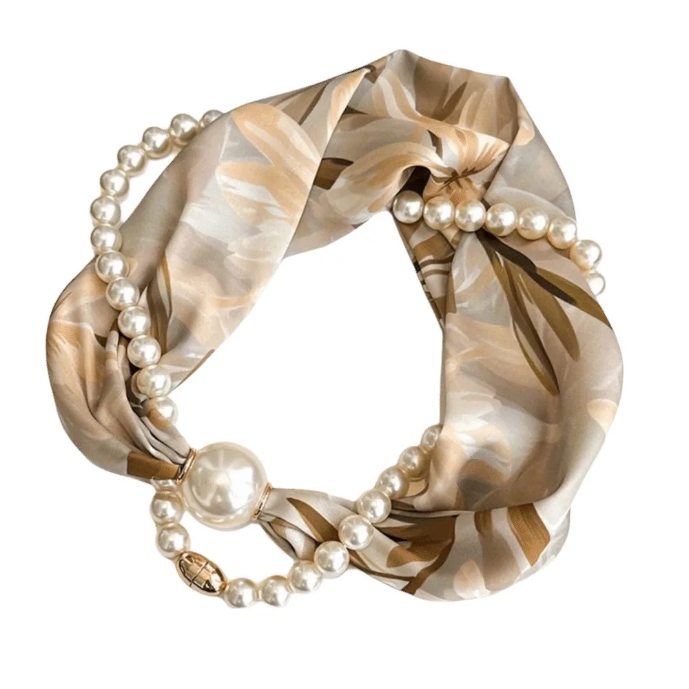 New Style Silk Material Magnetic Pearl Scarf Long Style Magnetic Buckle Neck Warmer Small Pearl Long Thin Shawl Women's Fashion
New Style Silk Material Magnetic Pearl Scarf Long Style Magnetic Buckle Neck Warmer Small Pearl Long Thin Shawl Women's Fashion