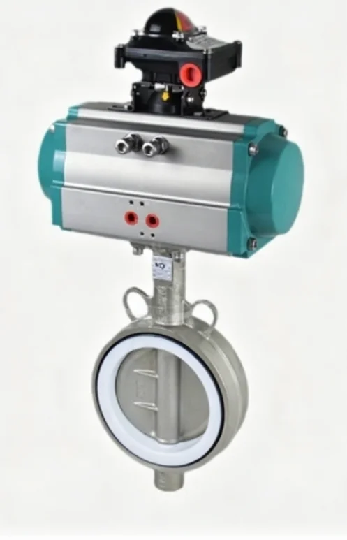 Pneumatic all stainless steel pair clip soft seal butterfly valve double acting with feedback signal
Pneumatic all stainless steel pair clip soft seal butterfly valve double acting with feedback signal