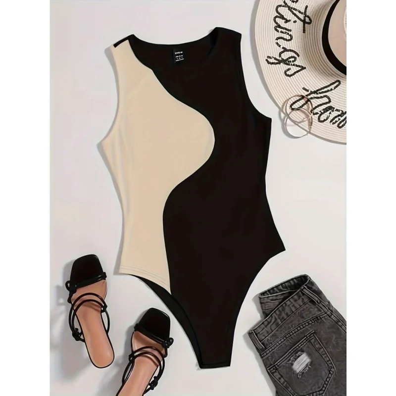 New sexy women's long-sleeved tight-fitting fashion color-blocked slim-fit nightclub base layer jumpsuit
New sexy women's long-sleeved tight-fitting fashion color-blocked slim-fit nightclub base layer jumpsuit