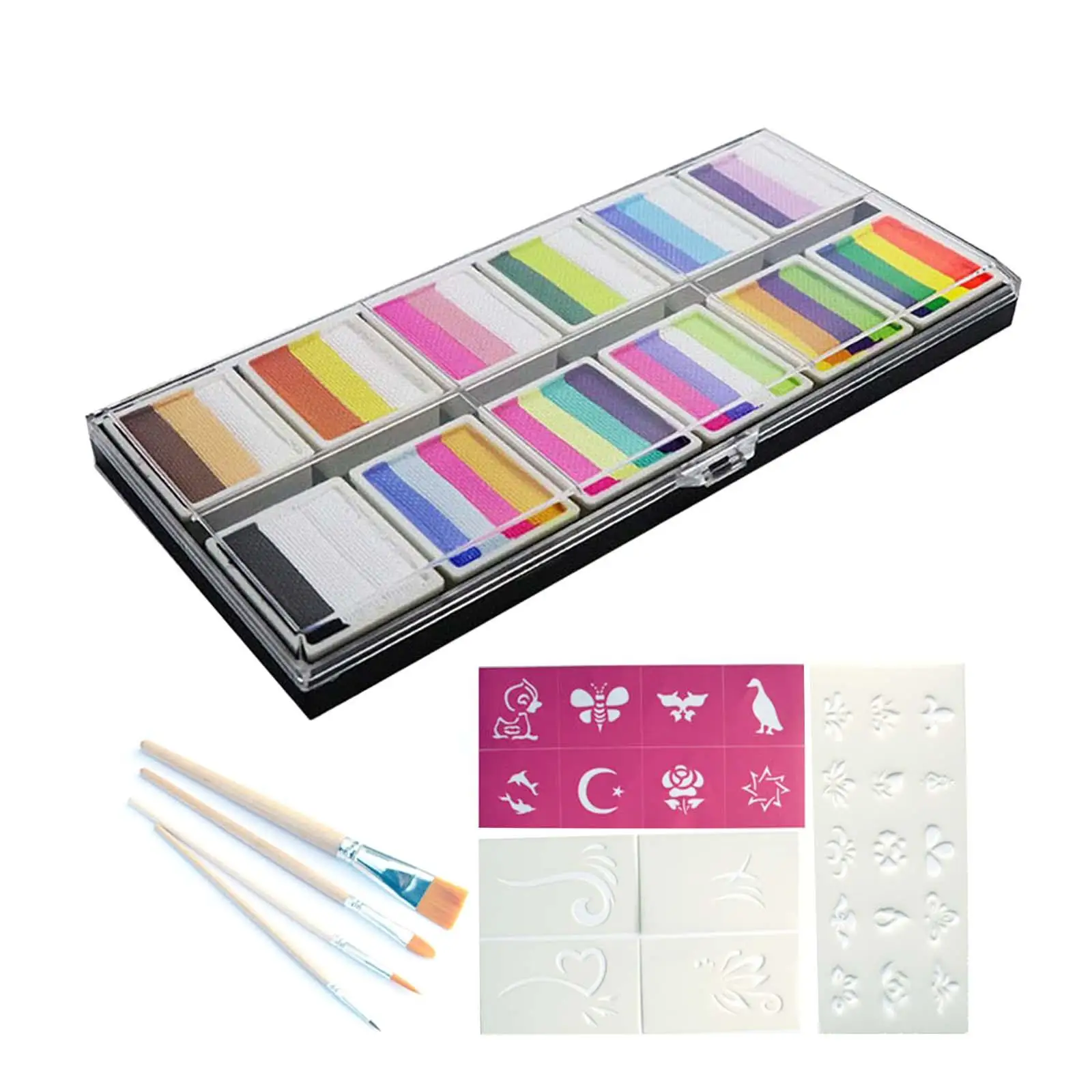 Набор для рисования лица, моющийся водорастворимый набор для макияжа для вечеринки, фестиваля, косплея 
Набор для рисования лица, моющийся водорастворимый набор для макияжа для вечеринки, фестиваля, косплея