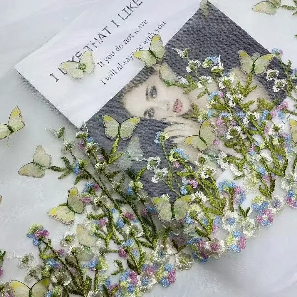 Multi Colored New Butterfly Flowers Floating Flower Embroidery Lace Fabric Handmade Wedding Dress,children's Clothing Accessorie
Multi Colored New Butterfly Flowers Floating Flower Embroidery Lace Fabric Handmade Wedding Dress,children's Clothing Accessorie