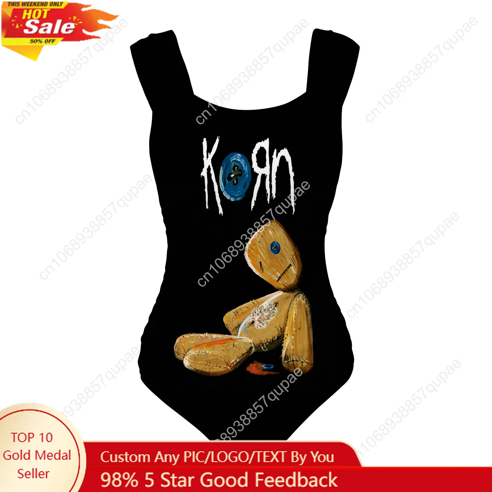 Korn Rock Band One Piece Swimsuit Wide Strap Women Bathing Suits Swimwear Pool Party Beach Sexy Bikini Customize Beachwear
Korn Rock Band One Piece Swimsuit Wide Strap Women Bathing Suits Swimwear Pool Party Beach Sexy Bikini Customize Beachwear