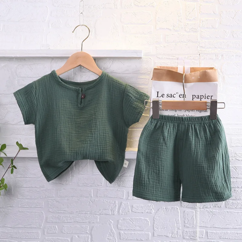 Baby Boy Clothes 0-5Y Summer Short Sleeve Shorts Suit Girl Baby Cotton Linen Solid Color Casual Clothing Children 2 Piece Set
Baby Boy Clothes 0-5Y Summer Short Sleeve Shorts Suit Girl Baby Cotton Linen Solid Color Casual Clothing Children 2 Piece Set