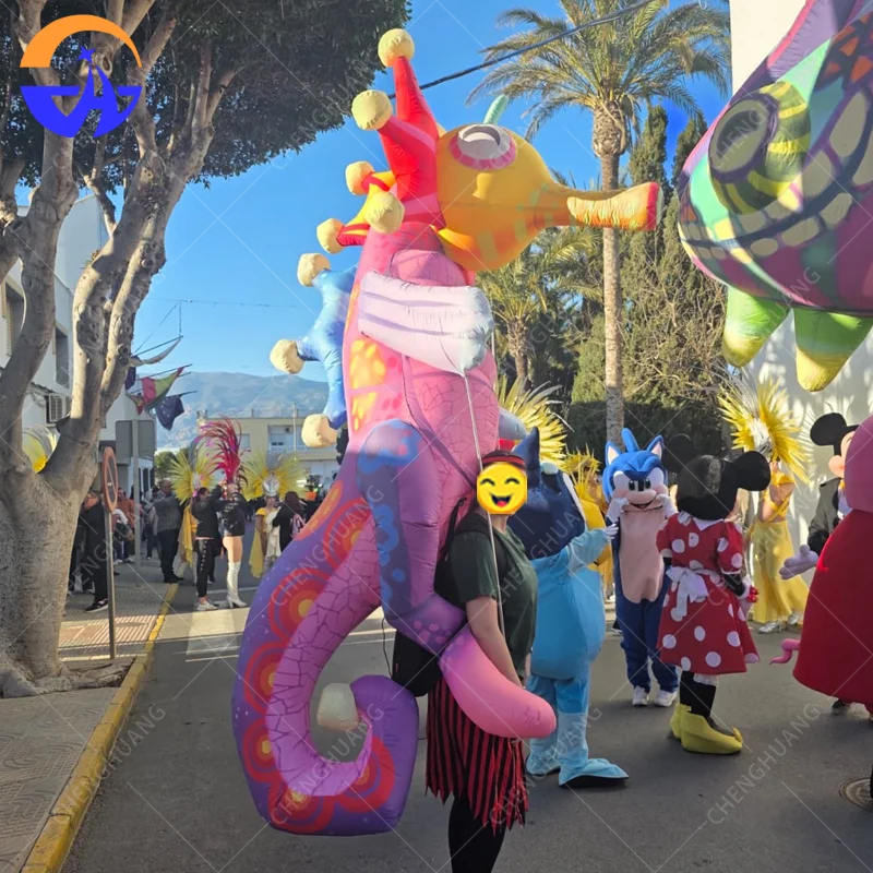 Inflatable Chameleon Sea Horse Back Prop, Outdoor Carnival Parade Performance Interactive Prop, Advertising Decoration
Inflatable Chameleon Sea Horse Back Prop, Outdoor Carnival Parade Performance Interactive Prop, Advertising Decoration