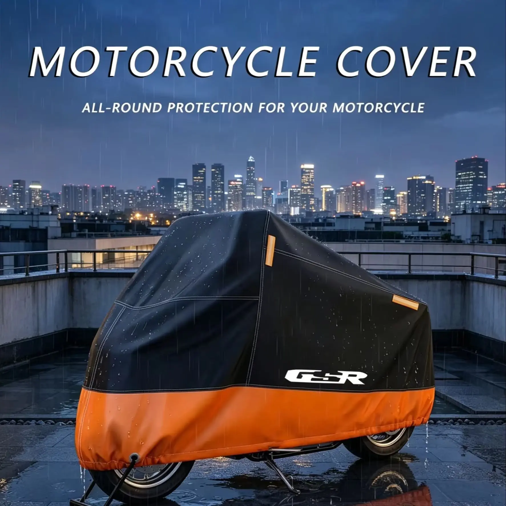 For Suzuki GSR400, GSR600, GSR750 – Rainproof & Waterproof Heavy Duty Polyester Motorcycle Cover, UV Protection Outdoor
For Suzuki GSR400, GSR600, GSR750 – Rainproof & Waterproof Heavy Duty Polyester Motorcycle Cover, UV Protection Outdoor