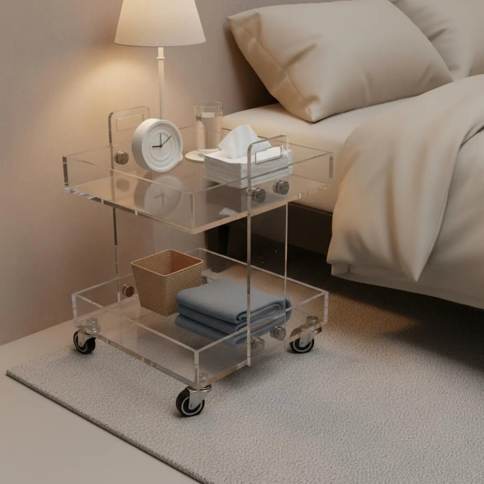 Acrylic Rolling Mobile Organizer Space-Saving Mobile Storage Mobile Organizer Transparent Side Table Slim Design Mobile
Acrylic Rolling Mobile Organizer Space-Saving Mobile Storage Mobile Organizer Transparent Side Table Slim Design Mobile