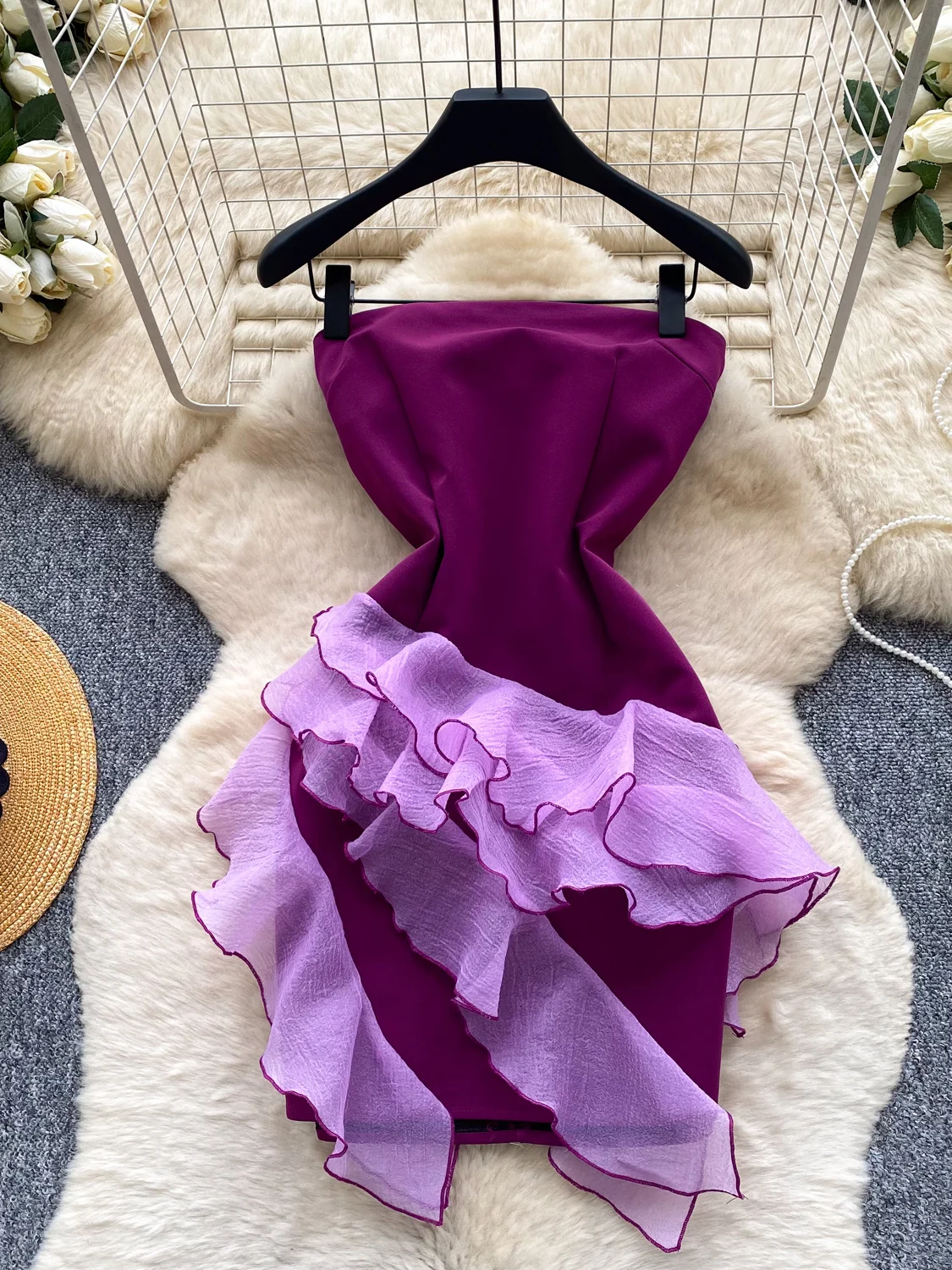Sweet Style Sleeveless Bridesmaid Dress Women Summer Asymmetrical Purple Lace Skirt Slimming High Waist Cake Skirt Korean Ver...
Sweet Style Sleeveless Bridesmaid Dress Women Summer Asymmetrical Purple Lace Skirt Slimming High Waist Cake Skirt Korean Ver...