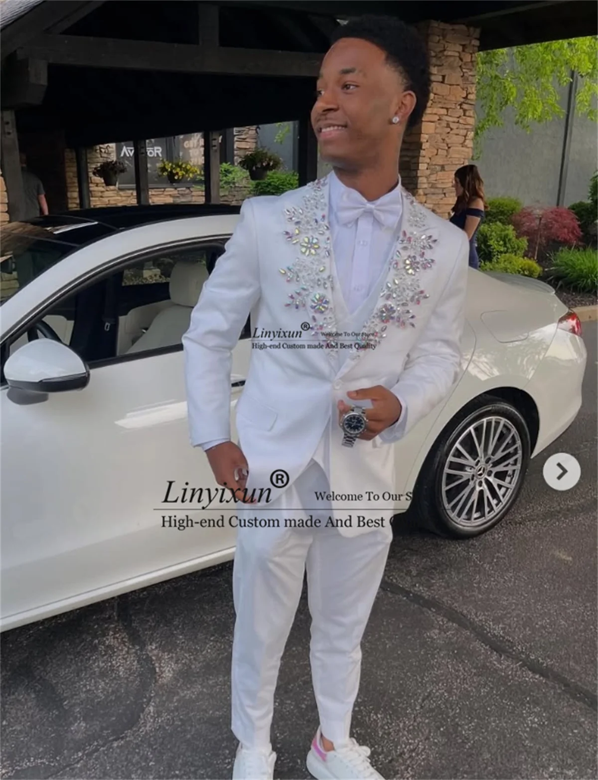 Luxury Beaded Crystal Men Suit 3 Pieces Sets Wedding Prom Blazers Slim Fit ropa hombre s Customized High End Groom Tuxedos
Luxury Beaded Crystal Men Suit 3 Pieces Sets Wedding Prom Blazers Slim Fit ropa hombre s Customized High End Groom Tuxedos