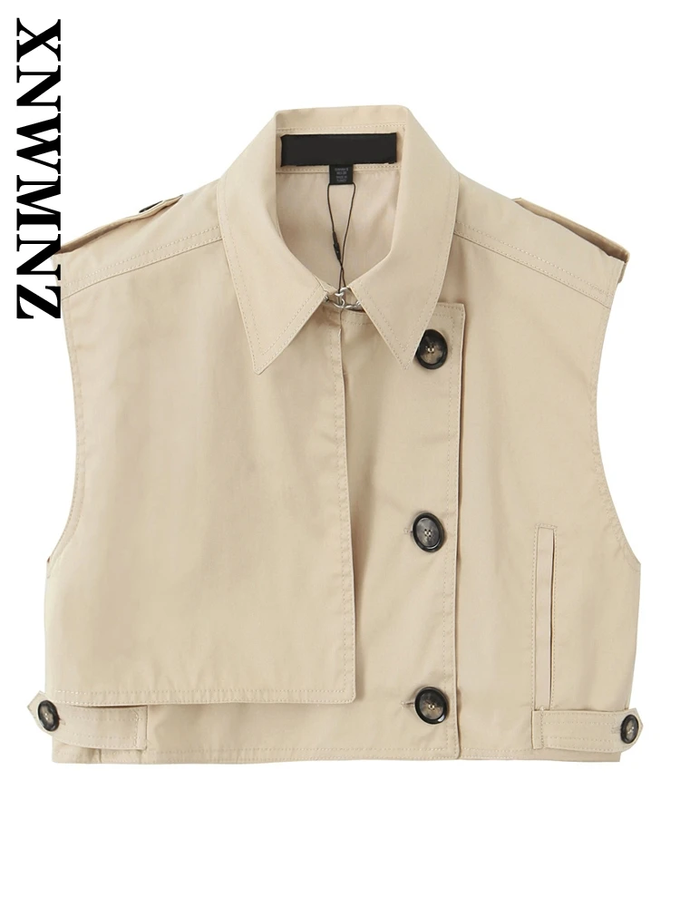XNWMNZ 2025 Summer Woman Sophisticated Short Blouses Top Trendy Lady Turn-down Collar Sleeveless Gilet Ruffles Waistcoat Vest
XNWMNZ 2025 Summer Woman Sophisticated Short Blouses Top Trendy Lady Turn-down Collar Sleeveless Gilet Ruffles Waistcoat Vest
