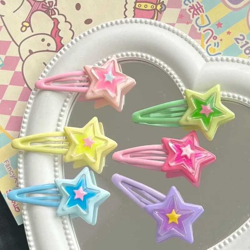 Korean Cream Blue Star Hairpins 2023 New Trendy Y2k Cute Sweet Pentagram Snap Clips Headwear Kids Hair Accessories for Girls
Korean Cream Blue Star Hairpins 2023 New Trendy Y2k Cute Sweet Pentagram Snap Clips Headwear Kids Hair Accessories for Girls