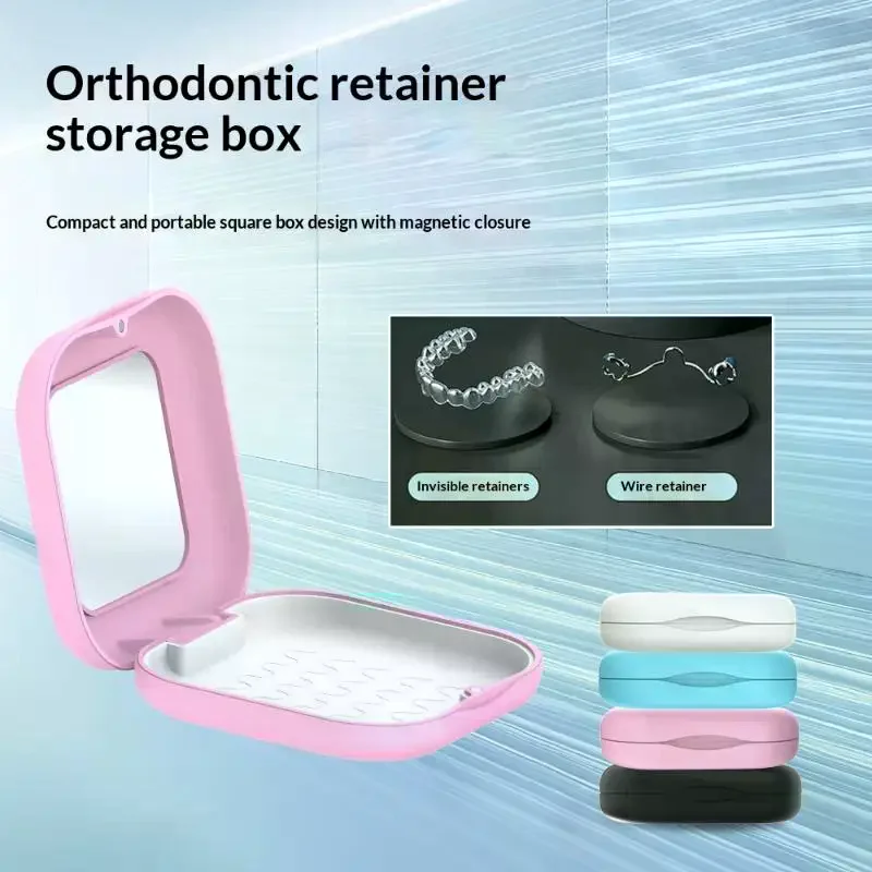 Коробка для хранения невидимых брекетов с зеркалом, квадратный контейнер для капп, элайнеров, ортодонтических приборов, принадлежности для гигиены полости рта
Коробка для хранения невидимых брекетов с зеркалом, квадратный контейнер для капп, элайнеров, ортодонтических приборов, принадлежности для гигиены полости рта