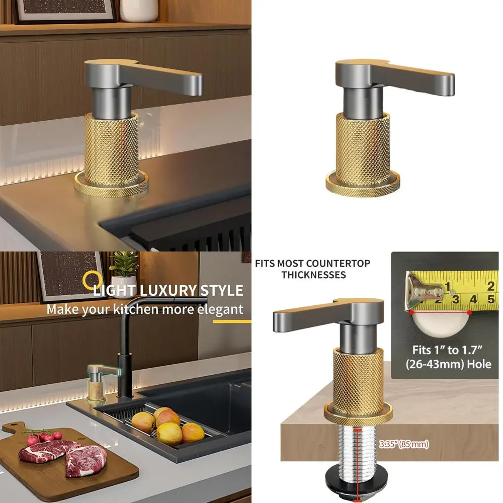 Copper Sink Soap Dispenser with 17.6 oz Bottle and 59 Extension Tube Kit (Gray)
Copper Sink Soap Dispenser with 17.6 oz Bottle and 59 Extension Tube Kit (Gray)