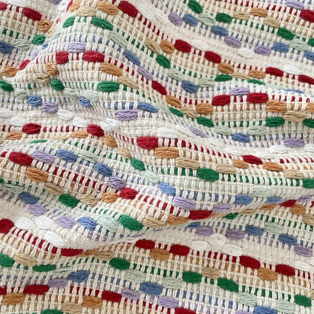 Handmade Diy Fabric Material Colorful Cotton and Linen Woven Tassel Cushion Sofa Telas Para Costura Fabrics for Sewing Supplies
Handmade Diy Fabric Material Colorful Cotton and Linen Woven Tassel Cushion Sofa Telas Para Costura Fabrics for Sewing Supplies