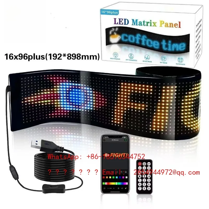 LED Flexible Display APP Bluetooth Car Advertising Screen Intelligent Full Color Soft Screen Car Rear Window Scrolling Screen
LED Flexible Display APP Bluetooth Car Advertising Screen Intelligent Full Color Soft Screen Car Rear Window Scrolling Screen