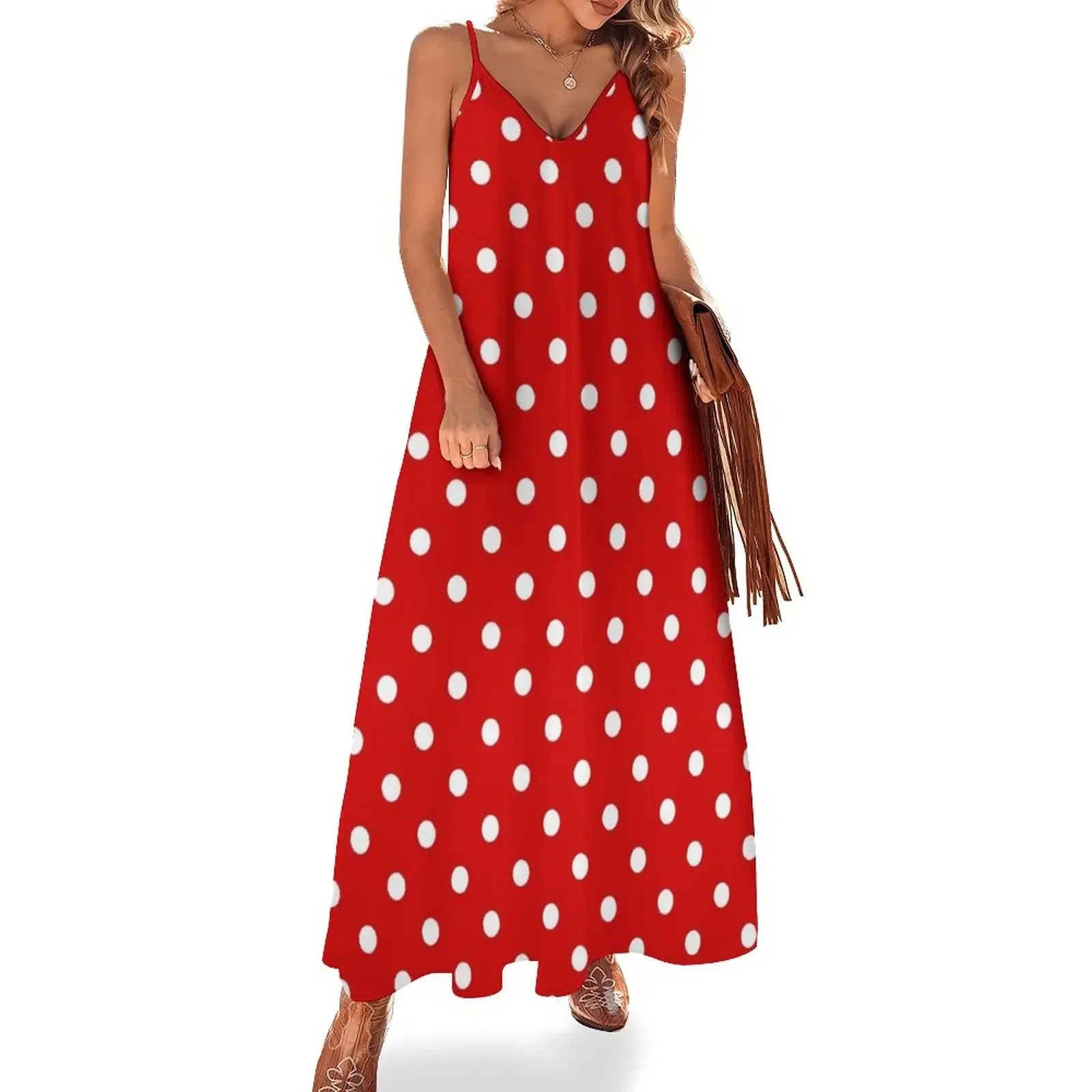 Chic Medium White and Red Polka Dots Sleeveless Dress summer women's dress 2024 summer dresses ladies 2024 Dress
Chic Medium White and Red Polka Dots Sleeveless Dress summer women's dress 2024 summer dresses ladies 2024 Dress