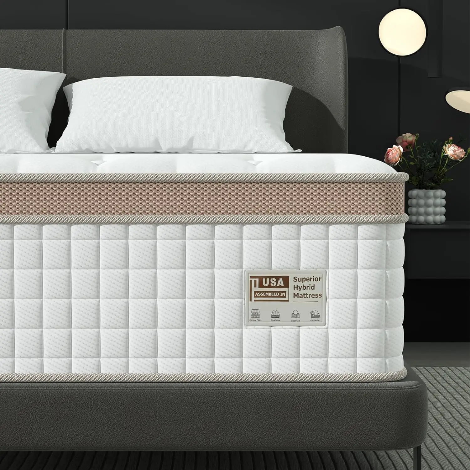 BedStory Mattress, Full Mattress 14 Inch Hybrid Mattress in A Box with Gel Memory Foam Pocket Spring Motion Isolation
BedStory Mattress, Full Mattress 14 Inch Hybrid Mattress in A Box with Gel Memory Foam Pocket Spring Motion Isolation