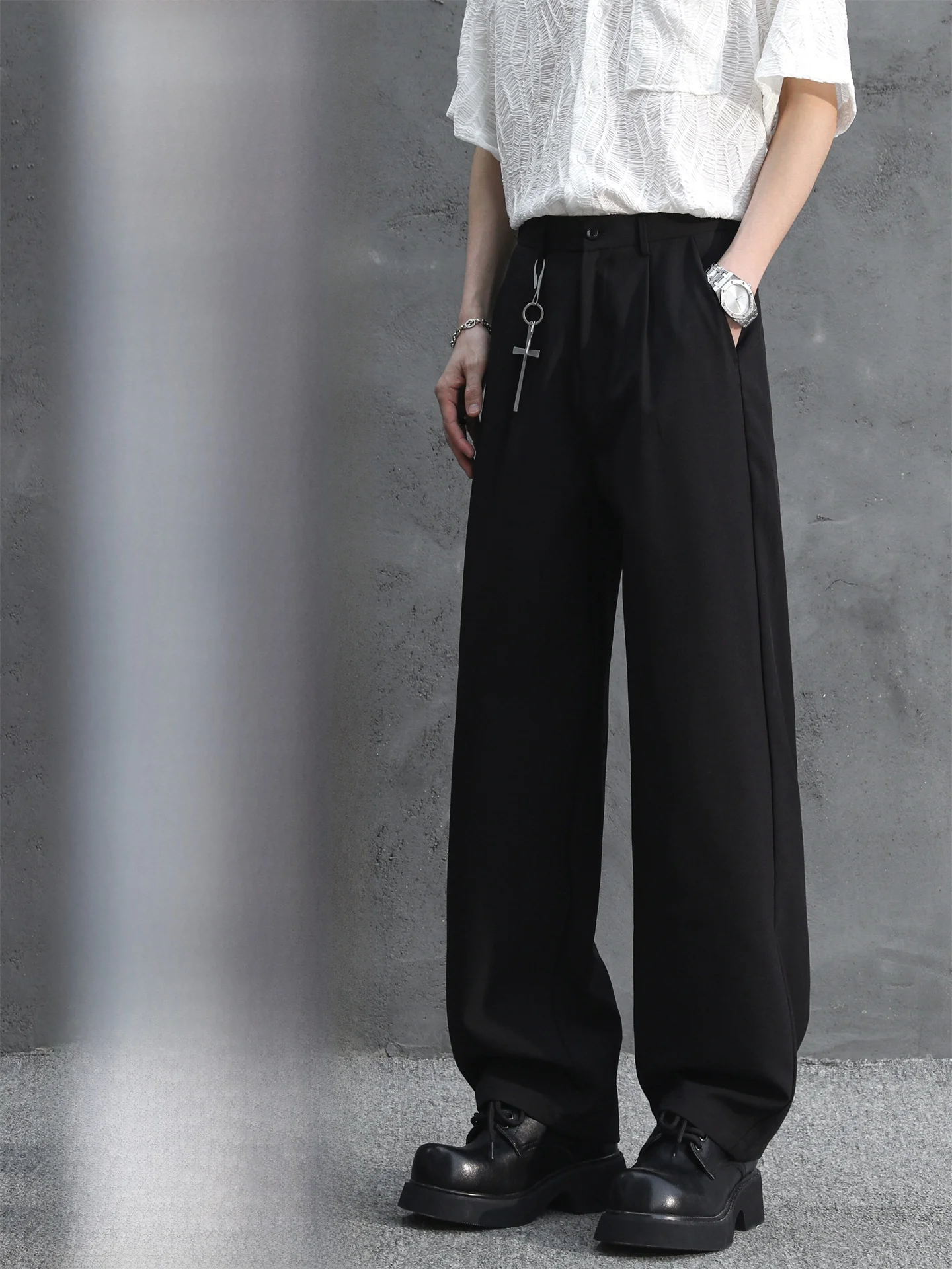 Bla Men's Casual Pants Drapey Straight Leg Comfortable Loose Fit Long Trousers Trendy Brand Large Size Youth Faion
Bla Men's Casual Pants Drapey Straight Leg Comfortable Loose Fit Long Trousers Trendy Brand Large Size Youth Faion