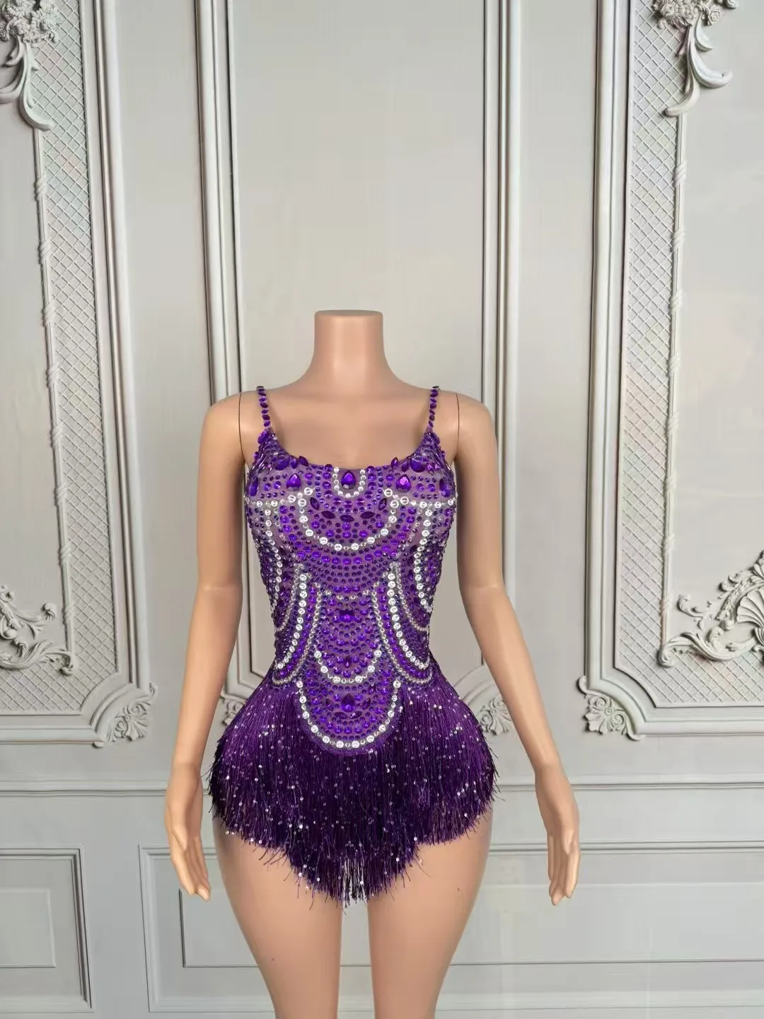 Sexy Sleeveless Bodysuit Sparkly Crystal SkinnyLeotard Women Bodysuit Singer Nightclub gig StagePerformance Costume D205
Sexy Sleeveless Bodysuit Sparkly Crystal SkinnyLeotard Women Bodysuit Singer Nightclub gig StagePerformance Costume D205