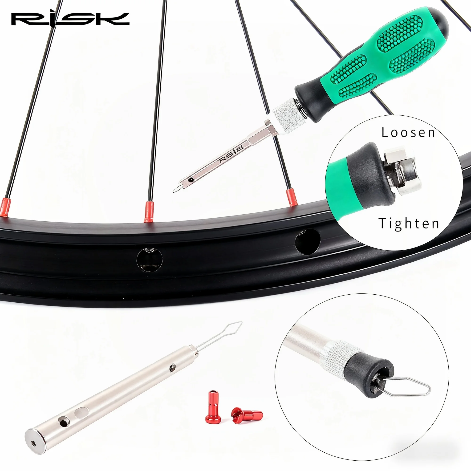 RISK Bicycle Rim Spoke Screwdriver Handle Single Batch Head Spare Positioning Springs Road Bike MTB Tool Installation Tools
RISK Bicycle Rim Spoke Screwdriver Handle Single Batch Head Spare Positioning Springs Road Bike MTB Tool Installation Tools