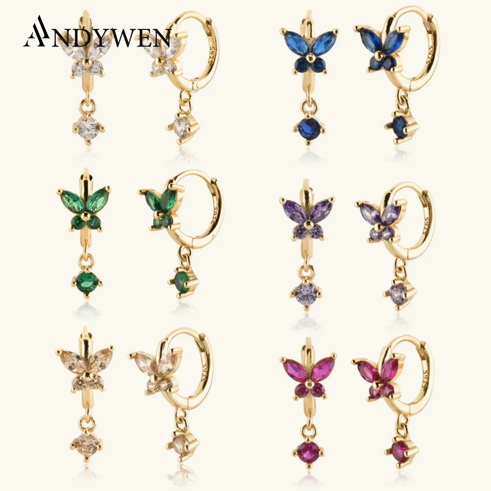 ANDYWEN Sterling Silver Gold Butterfly Pendientes 12 Colors CZ Hoops Piercing Drop Earring 2022 Women Wedding Fine Jewelry
ANDYWEN Sterling Silver Gold Butterfly Pendientes 12 Colors CZ Hoops Piercing Drop Earring 2022 Women Wedding Fine Jewelry