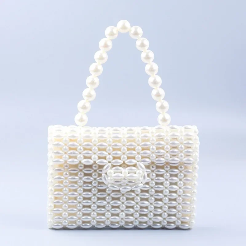 New Fashion INS Handmade Beaded Weaving Evening Handbag for Women Vintage Elegant Pearl White Women's Shoulder Bag Customization
New Fashion INS Handmade Beaded Weaving Evening Handbag for Women Vintage Elegant Pearl White Women's Shoulder Bag Customization